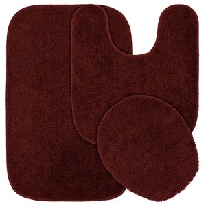 3pc Traditional Washable Nylon Bath Rug Set - Garland - 1 of 4