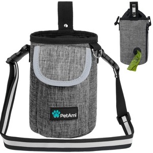 PetAmi Dog Treat Pouch, Large Pet Training Bag Pocket for Kibbles Toys, Trainer Essentials Supply Holder Waste Dispenser, 3 Ways to Wear - 1 of 4