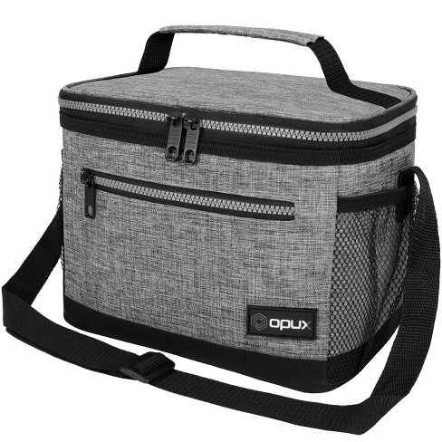 MIER Adult Lunch Box Insulated Lunch Bag Large Cooler Tote, Gray / Medium