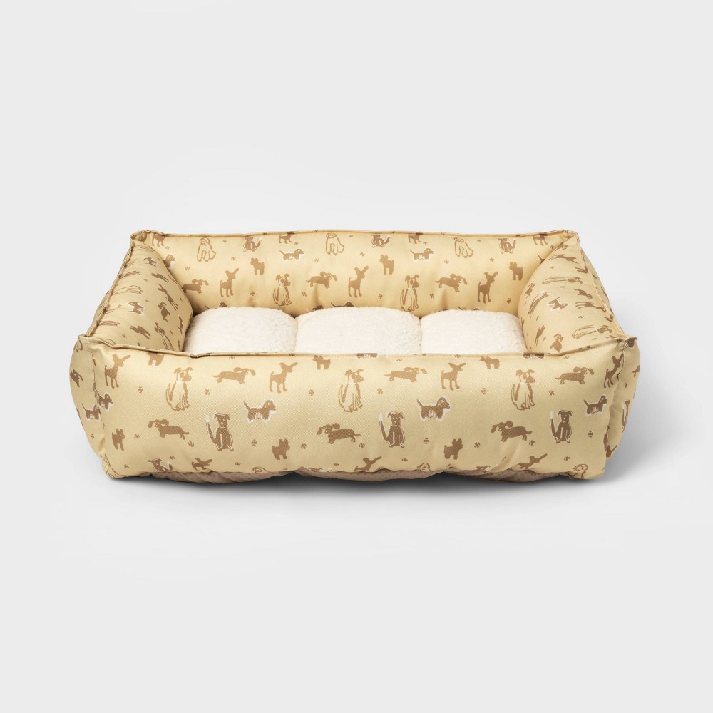 Photos - Bed & Furniture Orthopedic Cuddler Dog Bed - M - Yellow - Boots & Barkley™