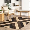 Nuloom Bretta Geometric Braided Jute Indoor Area Rug, 5' x 8', Black - 2 of 4