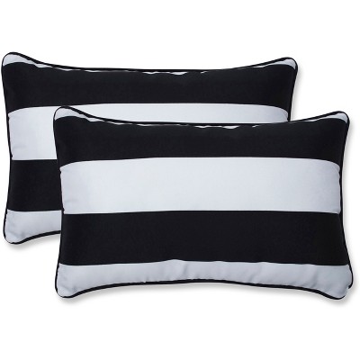 Cabana Stripe 2pc Outdoor Throw Pillows - Pillow Perfect