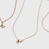 Girls' Initial with Choker and Layered Necklace Set - art class™ Gold - 3 of 3