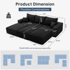 GYIIYUO 113" Boneless Sectional Cloud Couch Sofa Bed for Living Room, Modular Modern Lounge 3 Seater Couches with Chaise, No Assemble - 3 of 4