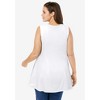 Woman Within Sleeveless Fit-And-Flare Tunic Top - 3 of 4