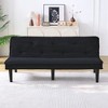 66'' Soft Corduroy Fabric Sofa Bed with Button-Tufted Backrest, Convertible for Living Room, Apartment and Bedroom - 2 of 4