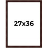 PosterPalooza | Distressed Brown Picture Frame - UV Acrylic, Foam Board Backing, Hanging Hardware - 2 of 4