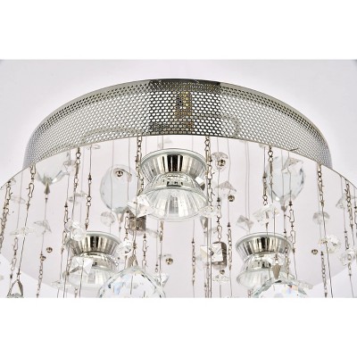 Galaxy Chrome Flush Mount with Clear Royal Cut Crystal Trim