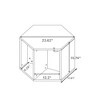 CENGHU Modern Hexagonal Coffee Table, Nightstand with Storage, Burmese Sumac, 23.62" Side Table for Living Room, Dining  Room, Bedroom, Black Brown - 4 of 4