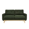 JUJABU 67.7'' Mid-Century Modern Tufted Loveseat Sofa with Wood Legs – Upholstered Fabric - 3 of 4