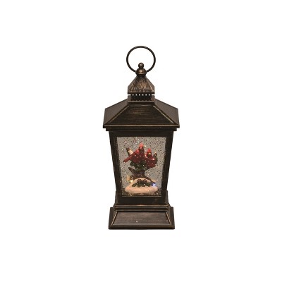Transpac Artificial 10.25 in. Multicolor Christmas Light Up Cardinal Water Lantern
