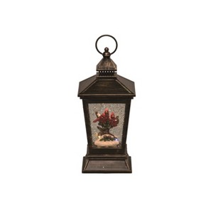 Transpac Artificial 10.25 in. Multicolor Christmas Light Up Cardinal Water Lantern - 1 of 2