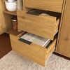 Mshliw 47.2" Sideboard Buffet Cabinet with 3 Drawers & 2 Doors, Wood Storage Cabinet for Dining Room, Kitchen, or Living Room, Natural Finish - 2 of 4