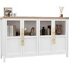 Sideboard Buffet Cabinet with 4 Glass Doors - 2 of 4