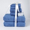 Plazatex Luxurious All Season Towel Set Durable and Breathable Material 6 Piece Navy - image 3 of 4