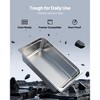 VEVOR 1 Pack Stainless Steam Hotel Pan, Full Size Table Steam Pan, 6 In Deep Anti Jam Restaurant Supplies Reusable Rustproof Catering Storage,Silver - 3 of 4