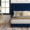 Soren Velvet Upholstered Platform Bed Frame with Wingback Headboard - Taylor & Logan - 3 of 4