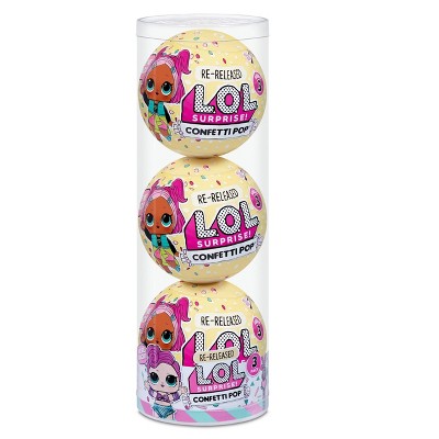 L.O.L. Surprise! Confetti Pop 3pk Waves 3 Re-released Dolls each with 9 Surprises