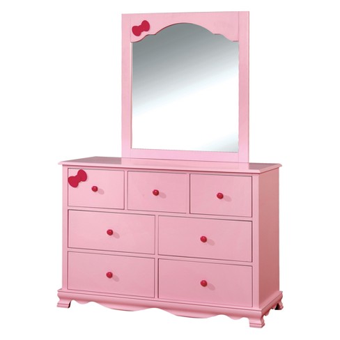 Ranallo Contemporary Dresser And Mirror Set Pink Iohomes Target