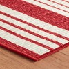 Annie Selke - Dash & Albert Abby Ticking Red Machine Washable Rug, 2x3, Red - 4 of 4