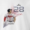 MLBPA Men's Olson Pw Licensed Mlb Matt Olson Atlanta Baseball Player 28 Long Sleeve Graphic Cotton Pullover Sweatshirt - White S - 2 of 4