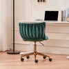 Office Desk Chair, Upholstered Home Office Desk Chairs With Adjustable Swivel Wheels, Ergonomic Office Chair - 3 of 4