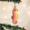 Old World Christmas Blown Glass Ornament for Christmas Tree, Orange Seahorse - image 2 of 3