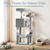 Okak Multi-Level Faux Fur Cat Tree Tower for Indoor,Cat Condo Climbing Frame with Hammock & Toy Balls & Scratching Posts - 2 of 4