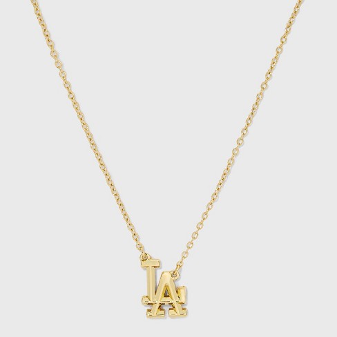 Bijoux Sport By Luv Aj Mlb Gold Plated Brass Logo Charm Necklace - La ...