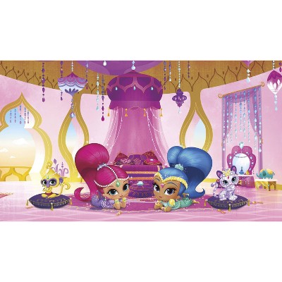 6'x10.5' XL Shimmer and Shine Genie Palace Chair Rail Prepasted Mural Ultra Strippable - RoomMates