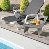 Tangkula Folding Rattan Wicker Coffee Side Table Patio Garden Poolside Yard Outdoor Mix Gray - 3 of 4