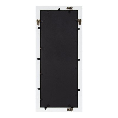 Bakersfield 13" x 30" Rectangular Farmhouse Wall Mirror in White