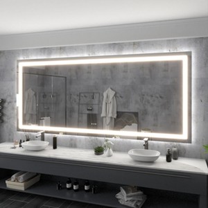LED Front Light and Backlit Mirror for Bathroom,Anti-Fog, 3 mode Illumination,Vertical & Horizontal Mount - 1 of 4