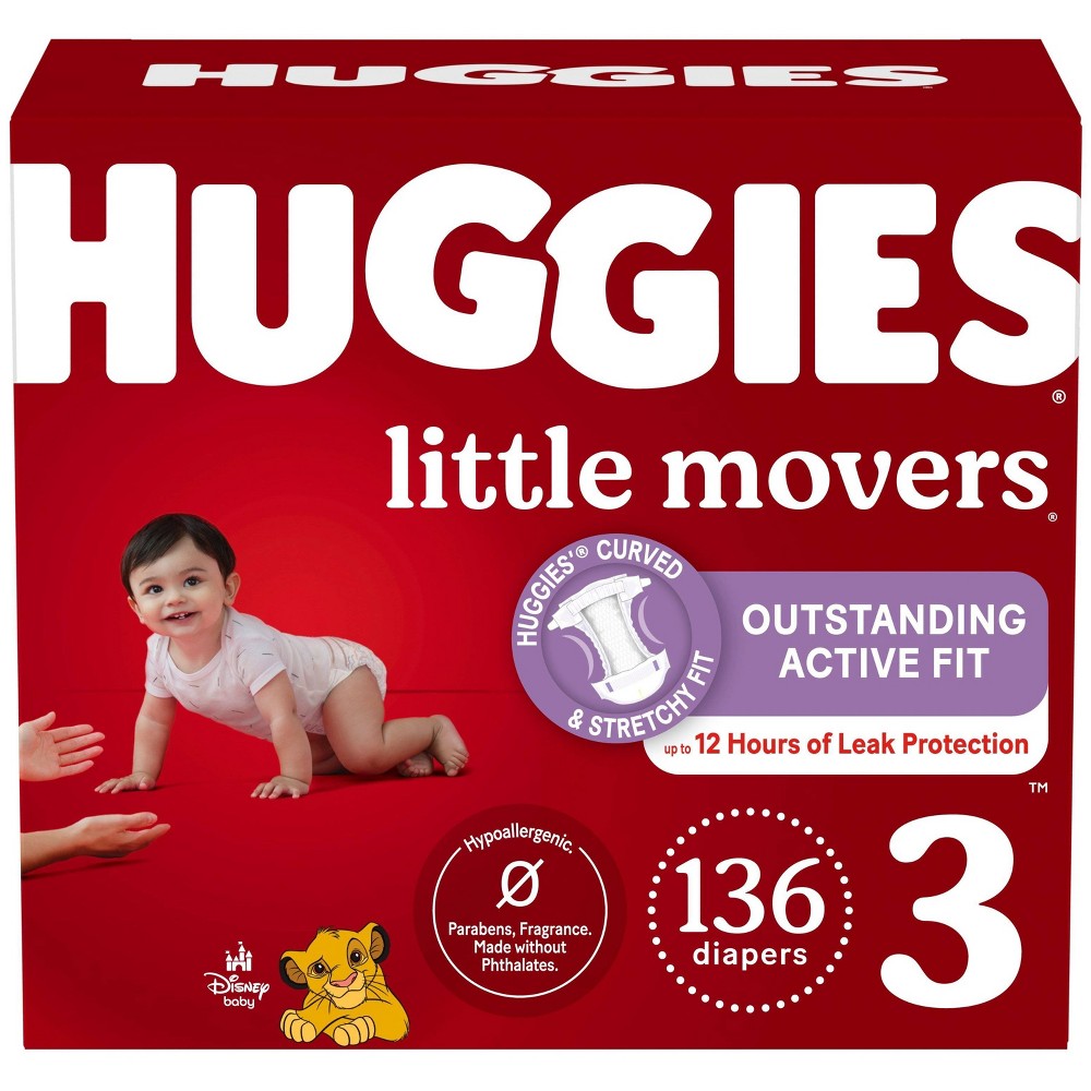 Photos - Baby Hygiene Huggies Pull-Ups Little Mover Baby Diaper - Size 3 - 136ct 