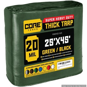 Core Tarps Heavy Duty 20 Mil Tarp Cover, UV Resistant, Rip Proof for Roof, Camping, Patio, Pool, Boat - 1 of 4