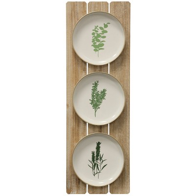 35.43" Herbs Plates Decorative Wall Art - StyleCraft