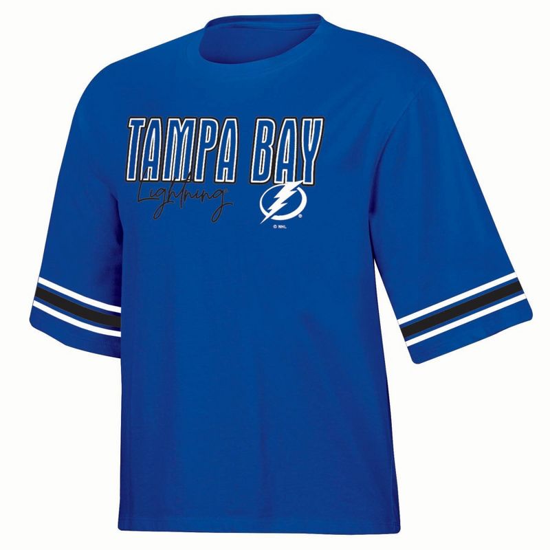 NHL Tampa Bay Lightning Women&#39;s Relaxed Fit Fashion T-Shirt, 1 of 4