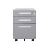 3 Drawer Mobile File Cabinet with Lock, Metal Under Desk Rolling Filing Cabinets, Fully Assembled 5-Wheel Office Cabinet for Home Office Letter - 3 of 4