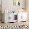 Cat Litter Box Enclosure for 2 Cats, Furniture with Double Room,Hidden Double Litter Box Enclosure Furniture, - 4 of 4
