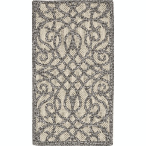 Nourison Palamos Indoor/outdoor Casual Contemporary newest Grey Area Rug