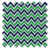Bacati - MixNMatch Blue/Green Zigzag Crib/Toddler ruffles/skirt - 2 of 3