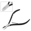 Unique Bargains 1 Set Stainless Steel Easy Grip Toe Nail Clippers for Thick Nail Nipper Pedicure Tool Nail Art Clipper Feet Care Tool Black - 3 of 4