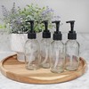 Cornucopia Brands 4oz Clear Glass Pump Bottles 4pk; Refillable Glass Containers w/Black Plastic Soap/Lotion Pump Dispensers - 2 of 4