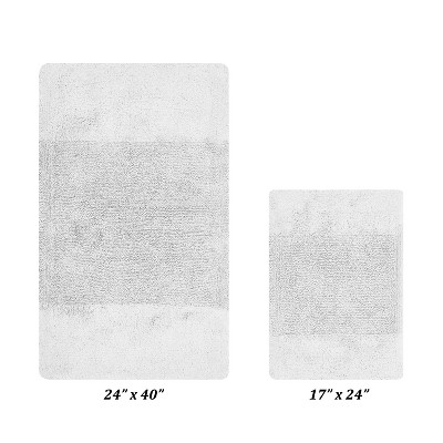 Granada 2 Piece Bath Rug Set 100% Premium Cotton Tufted Non-Slip Backing Bathmats for Bathroom, Super Soft Absorbent, Machine Washable