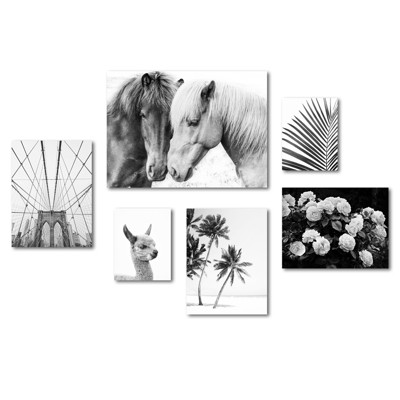 Americanflat - Black & White Photography Canvas Gallery Wall Set by Sisi and Seb