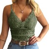 Imily Bela Women's Soft Casual Lace Crochet Spaghetti Strap Cami Crop Top Camisole - 2 of 4