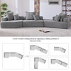 Luxury Oversized Modular Sofa: Boucle Floor Couch Set, Convertible Compressed Design, Spacious Foam-Filled, 3 PC Free Combo for Living Room - 3 of 4