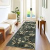 Washable Floral Runner Rug – Non-Slip, Easy-Clean, Soft Low-Pile Floor Mat for Hallway, Laundry & Kitchen - 2 of 4