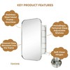 TEHOME Surface and Recessed Mount Rectangular Stainless Steel Metal Framed Bathroom Medicine Cabinet with Mirror - 4 of 4