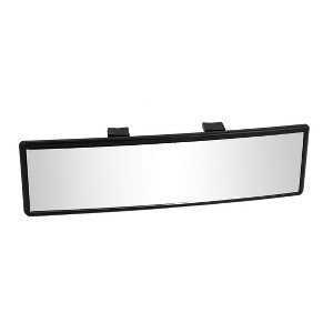 Unique Bargains Paltic Shell Curve Clip Auto Car Interior Rear View Mirror 9.45"x2.56" Black - 1 of 4